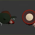 Cartoon Boy And Girl Characters In Red Uniforms With Green Brown Hats And Outfits