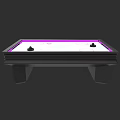 Modern Entertainment Table With Purple LED Lights And Smooth Tabletop Design