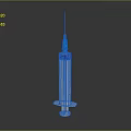 Clear Plastic Syringe With Blue Needle Cap And Graduated Scale For Daily Use
