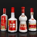 Liquor Baijiu Erguotou Wuliangye Tuopai Jiannanchun Foreign Wine Snowflake Beverage Bottle Cans Wine Bottle Champagne Cocktail 3d model