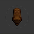 Artistic Brown Bear Sculpture With Textured Fur And Sharp Claws In Standing Pose
