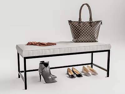 Shoe changing stool SU model 3d model