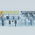 Modern Gate Machine Gate Access Control Rod Combination 3d model
