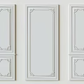 Elegant White Decorative Wall Paneling With Intricate Carved Frames And Various Designs