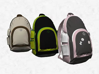 Modern School Bag 3d model Modern School Bag 3d model
