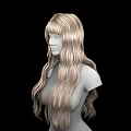 Female Game and Movie Character with Long Blonde Curly Hair Design