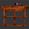Wooden Kids Table with Chair and Tools for Creative Craft Play Time