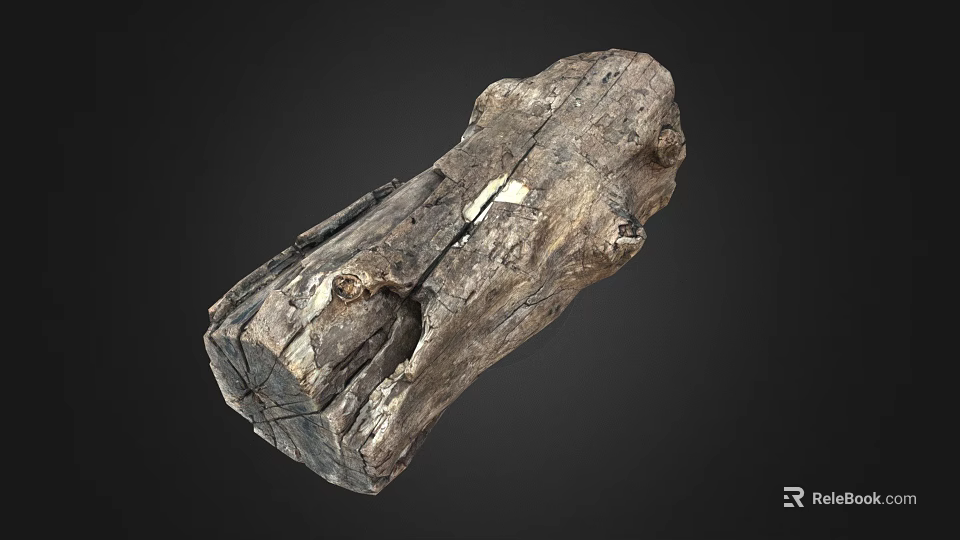 Wood Stone Material With Natural Texture Rough Surface And Organic Shape 3d model 