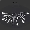 Elegant Water Fountain Architecture With Multiple Jets And Splashing Water Features