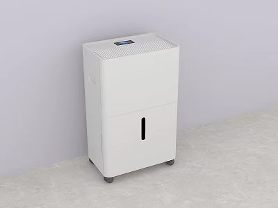 White Portable Home Dehumidifier With Efficient Moisture Removal And Digital Display For Indoor Humidity Control 3d model
