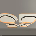 Sleek Modern Ceiling Lights Featuring Unique Geometric Shapes And Warm LED Lighting 3d model