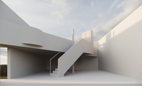 Copying Corbusier Indoor Stairs Trappe 3d model