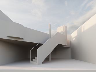 Copying Corbusier Indoor Stairs Trappe 3d model