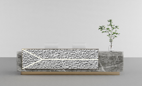 Modern reception desk 3d model