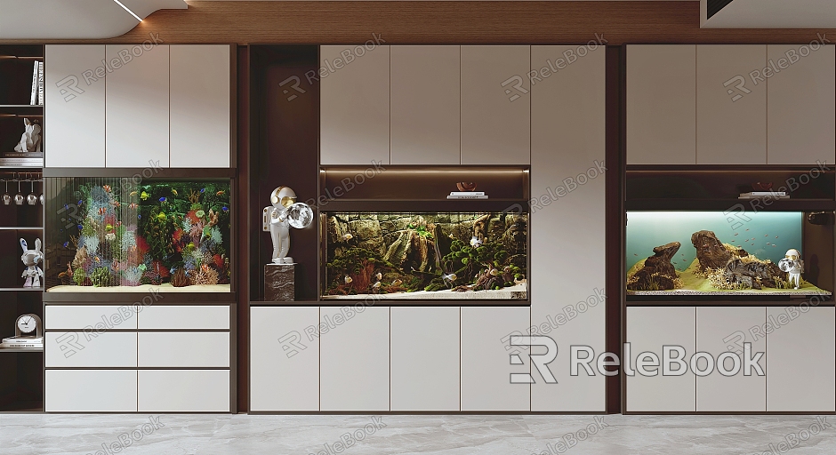 Modern fish tank Aquarium model