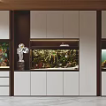 Modern Home Interior With Built In Aquariums And Aquatic Plants Decor