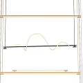 Elegant Modern Luxury Chandelier With Curved Wave Design For Contemporary Kitchen Lighting