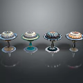 Futuristic Weapon Four Unique Models With Distinctive Base And Top Structures