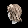 Game and Movie Character 3D Head Model with Brown Curly Hair and Realistic Design