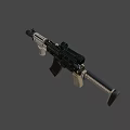 Modern Tactical Weapon Rifle With Modular Scope Mount Handguard And Magazine Components Design 3d model