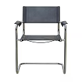 Modern Black Leather Office Chair With Sleek Metal Frame And Comfortable Armrests