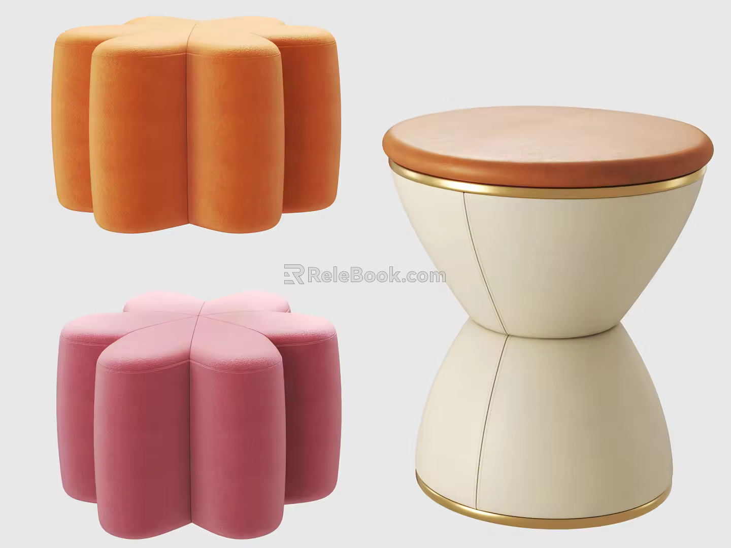 Modern sofa stool 3d model