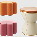Modern sofa stool 3d model