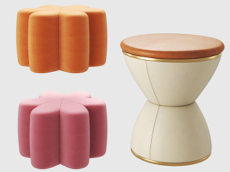 Modern sofa stool 3d model