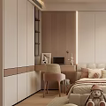 Kids Room Interior With Bed Stuffed Teddy Bear Desk Chair Wall Paintings Window Rug Cabinets