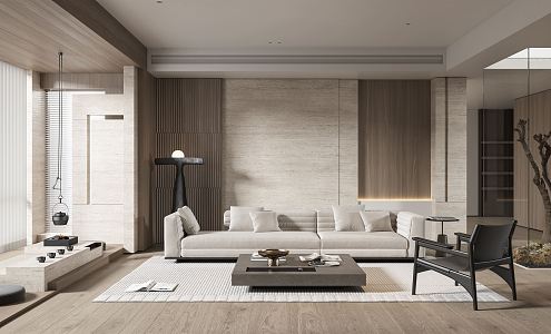 modern living room 3d model