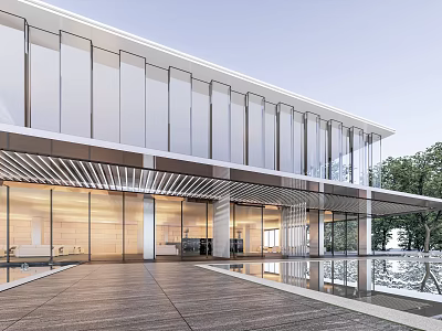 Modern Sales Office Building Simple Sales Department 3d model