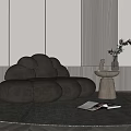 Modern Multiplayer Sofa Home Sofa 3d model