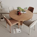 Dining table and chair 3d model