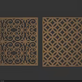 Decorative Laser Cut Room Dividers With Intricate Scroll And Circular Patterns 3d model