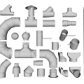 Various Types Of Metal Pipe Fittings And Components For Industrial Plumbing Systems