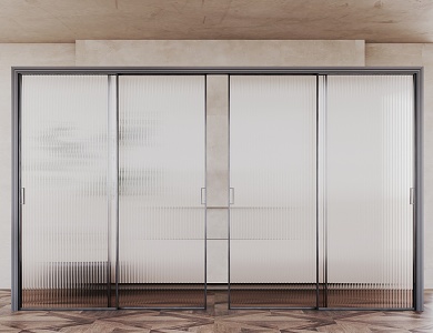 glass door sliding door 3d model