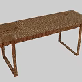 Modern Office Desk With Golden Mesh Top And Sturdy Metal Frame Design