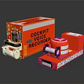 Red Cockpit Voice Recorder And Flight Data Recorder Aircraft Equipment