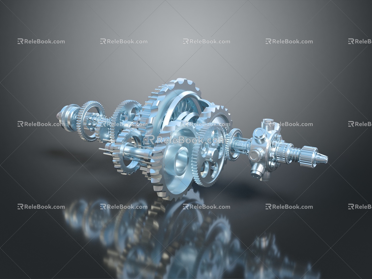 gear large gear small gear cast iron gear internal gear external gear bevel gear 3d model