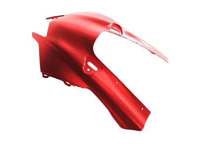 Red Motorcycle Fender Replacement Part Featuring Durable Exterior Design Elements 3d model