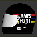 Black Weapon Helmet With Silver Visor Marlboro Logo And HANS Label