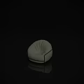 Modern White Round Bean Bag Chair With Soft Cushion And Black Metal Frame