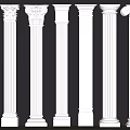 European Roman Column Gypsum Column Decorative Column 3d model