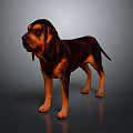 Detailed Hand Carved Dog Sculpture With Realistic Brown And Orange Color Finish