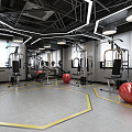 INDUSTRIAL LOFT GYM 3d model