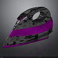 Modern Electric Iron With Pink And Black Pattern And Reflective Surface