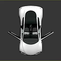 Stylish White Sports Car with Open Scissor Doors and Modern Sleek Design