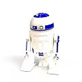 R2 D2 Robot Figure With White And Blue Color Scheme Classic Design