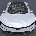 White Modern Sports Car With Sleek Exterior Design