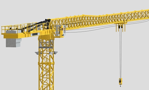 Building component tower crane 3d model